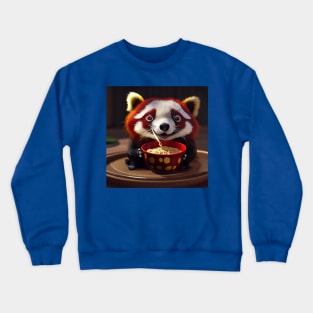 Kawaii Red Panda Eating Ramen Crewneck Sweatshirt